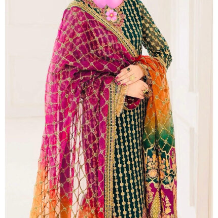 Embroidered Mehendi/Party Wear – Elegant Baroque Chantelle Style