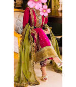Stitched embroidered pakistani Pink dress