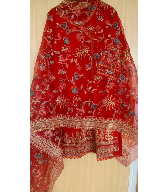 Stitched embroidered pakistani dress