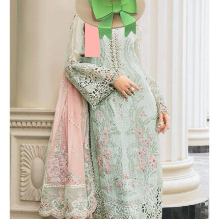 Stitched Embroidered Party Wear - Maria B Chiffon Luxury Style
